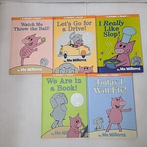 Lot Of 5 Elephant and Piggie Hardcover Books By Mo Willems Educational Excellent